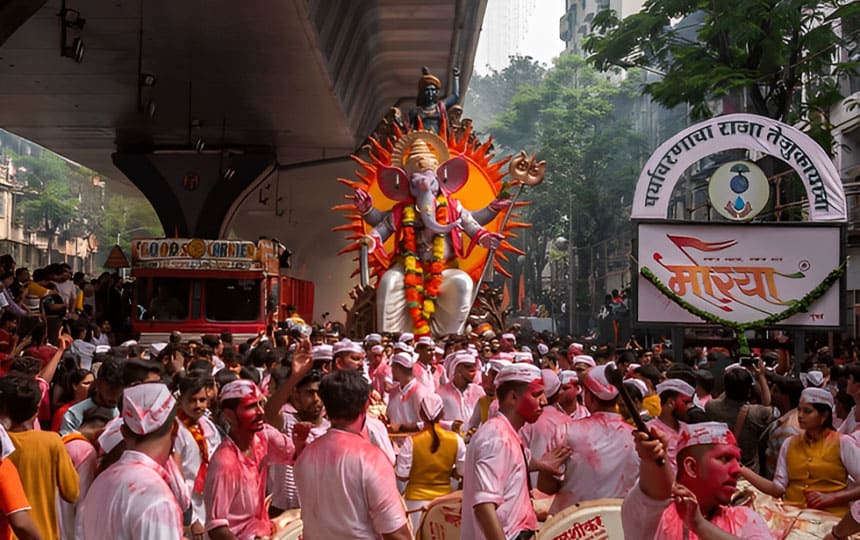 On which day is Ganesh Visarjan done?