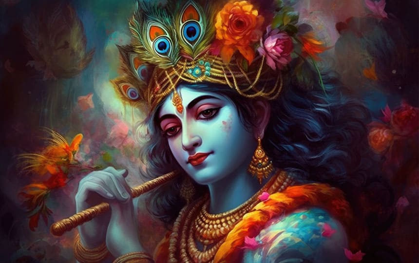 Why Lord Krishna wear peacock feather?